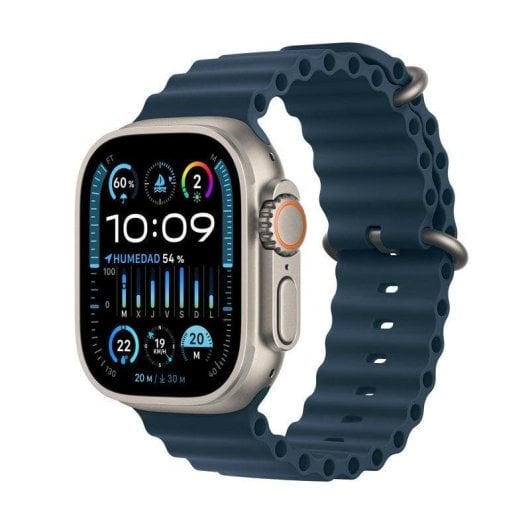 Apple Watch Ultra 2 GPS Cellular 49mm OLED Titane Bracelet Bleu Étanche 100m SpO2 ECG NFC