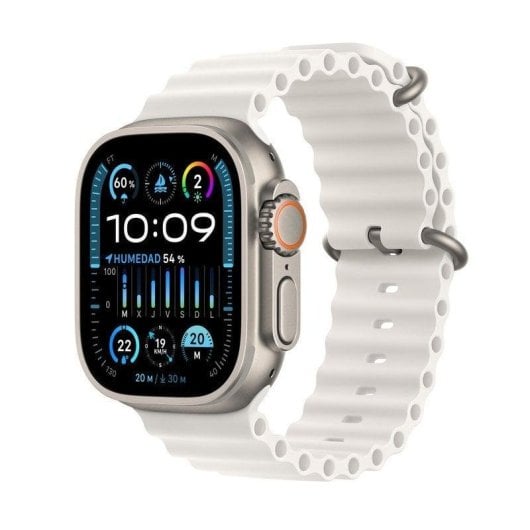 Apple Watch Ultra 2 GPS + Cellular 49mm OLED Titane Blanc M Étanche IP6X SpO2 Pulsomètre
