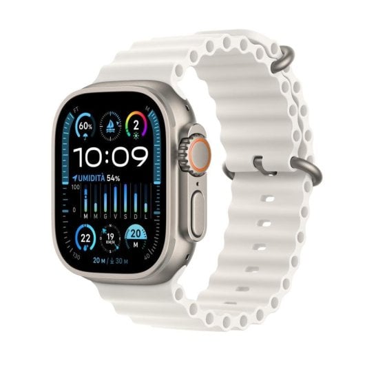 Apple Watch Ultra 2 GPS + Cellular 49mm OLED Titane Blanc M Étanche IP6X SpO2 Pulsomètre