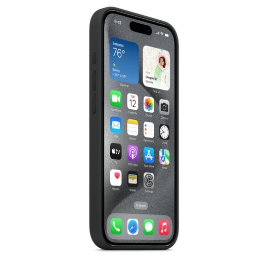 Apple Custodia MagSafe in silicone per iPhone 15 Pro - Nero