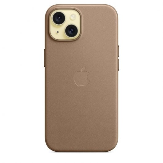Apple Funda de Trenzado Fino con MagSafe Marrón Topo para iPhone 15