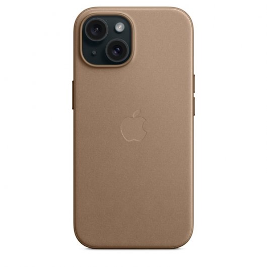 Apple Funda de Trenzado Fino con MagSafe Marrón Topo para iPhone 15