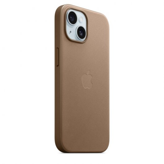 Apple Funda de Trenzado Fino con MagSafe Marrón Topo para iPhone 15