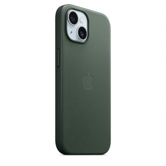Apple Funda de Trenzado Fino con MagSafe Verde Perenne para iPhone 15