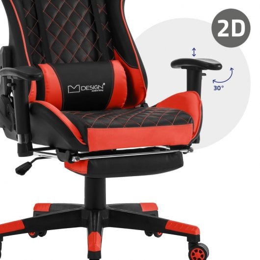 ML-Design Silla Gaming Negra-Roja