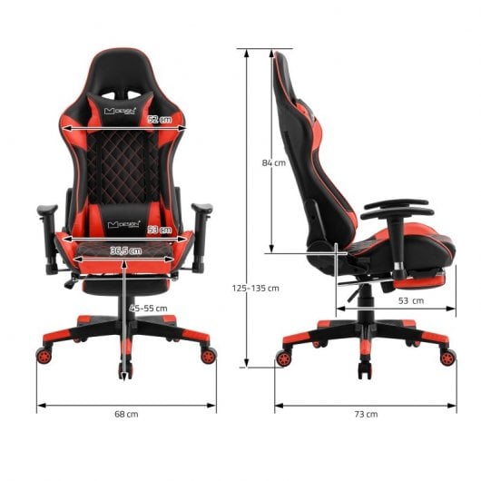ML-Design Silla Gaming Negra-Roja