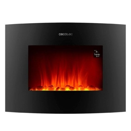 Cheminée Électrique Cecotec ReadyWarm 2250 Curved Flames Connected 2000W Murale Wifi Télécommande