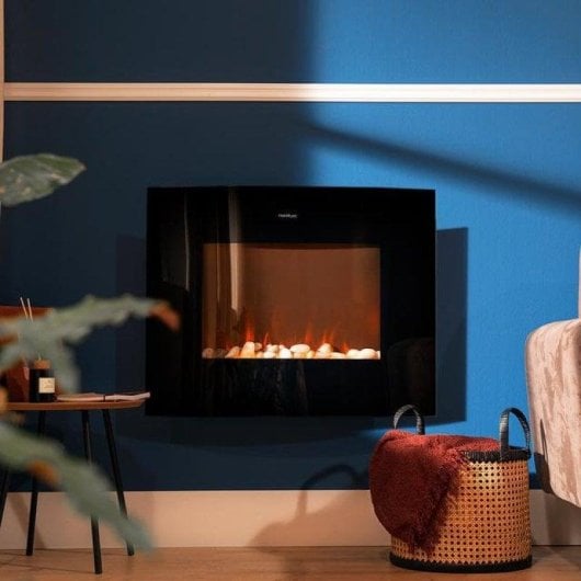 Chimenea eléctrica Cecotec ReadyWarm 3550 Curved Flames Connected WiFi 2000W 35" mando