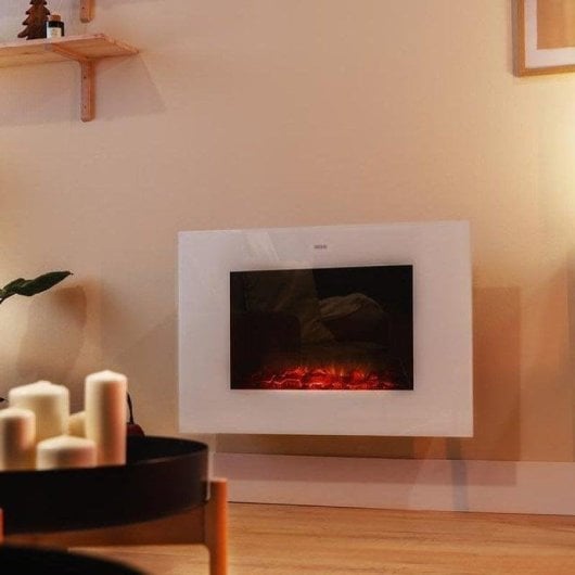 Cheminée Électrique Cecotec ReadyWarm 2690 Flames Connected 2000W Murale Wifi Télécommande