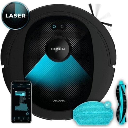 Robot Aspirapolvere e Lavapavimenti Cecotec Conga 7490 Ultimate X-Treme Autosvuotamento Navigazione Laser 2.600 Pa Controllo vocale