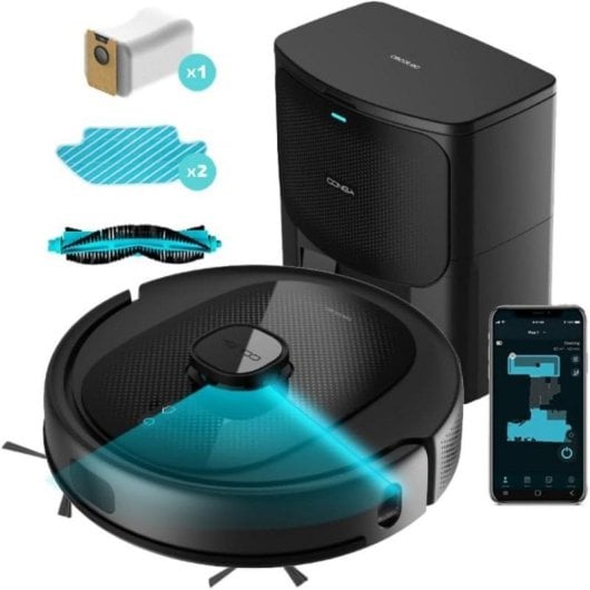Aspirador Robô com Mopa Cecotec Conga 8290 Immortal Ultra Power Home X-Treme Com Esvaziamento Automático Navegação Laser 7.000 Pa Controlo por Voz