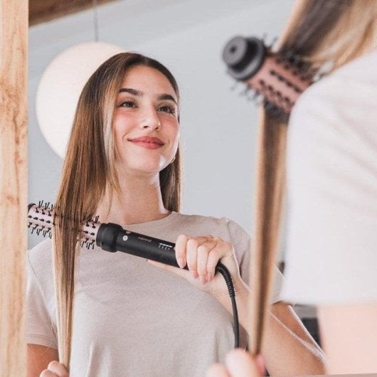 Brosse Soufflante Cecotec Bamba InstantCare Curly AirFlow Céramique 120–160°C Rotation Bidirectionnelle