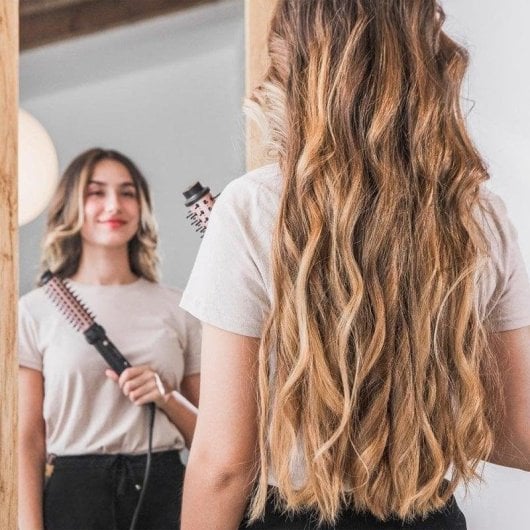 Brosse Soufflante Cecotec Bamba InstantCare Curly AirFlow Céramique 120–160°C Rotation Bidirectionnelle