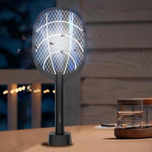 Cecotec ByeFly 1000 Paddle 2 en 1 Raqueta Mata Insectos 3000V Negra