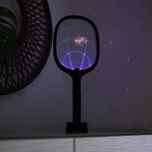 Cecotec ByeFly 1000 Paddle 2 en 1 Raqueta Mata Insectos 3000V Negra