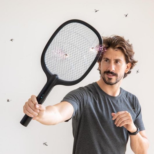 Cecotec ByeFly 1000 Paddle 2 en 1 Raqueta Mata Insectos 3000V Negra