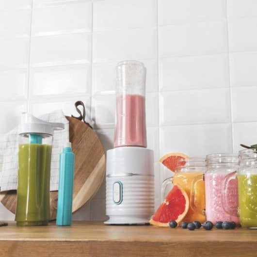 Licuadora Cecotec Power Titanium 500 EasyGo 500W 2 Copos Tritan Titânio Refrigeradores Branca