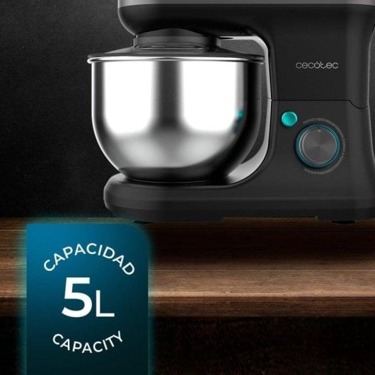 Batedeira Amasadora Cecotec Cecomixer Merengue 5L 1200 Black 6 Níveis de Potência