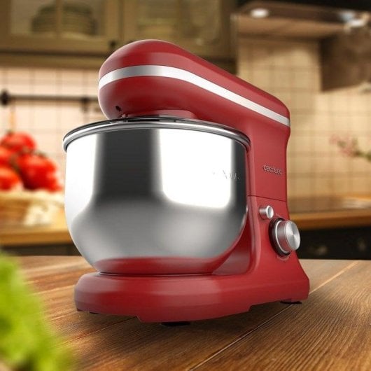 Batedeira Cecotec Cecomixer Merengue 5L 1200W Função Gelado 6 Velocidades Vermelha