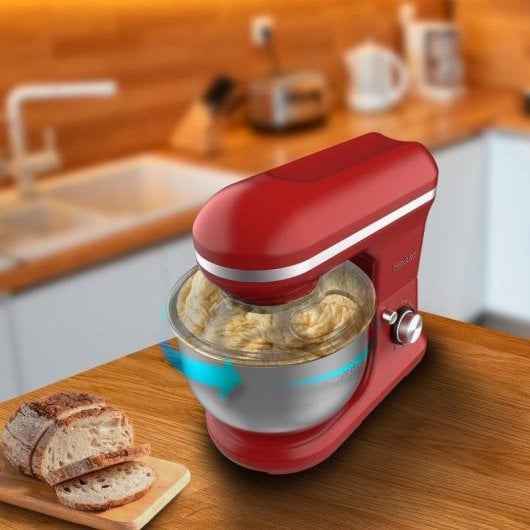 Batedeira Cecotec Cecomixer Merengue 5L 1200W Função Gelado 6 Velocidades Vermelha