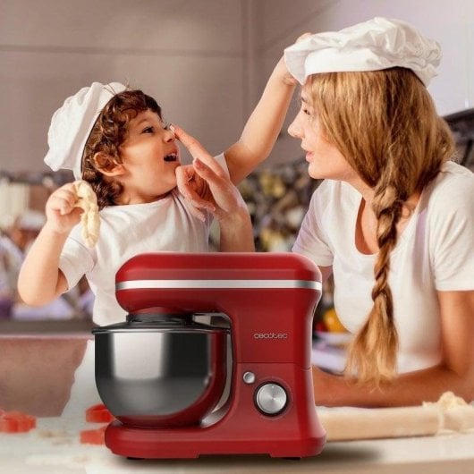 Batedeira Cecotec Cecomixer Merengue 5L 1200W Função Gelado 6 Velocidades Vermelha