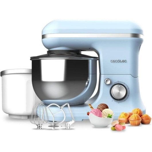 Impastatrice Cecotec Cecomixer Merengue 5L 1200 Blue con Funzione Gelato e 6 Velocità
