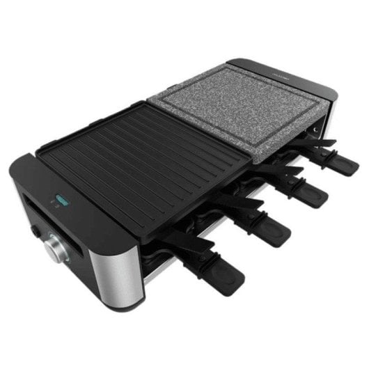 Parrilla de interior Cecotec Cheese&Grill 16000 Inox AllStone piedra natural 1400W 8 personas