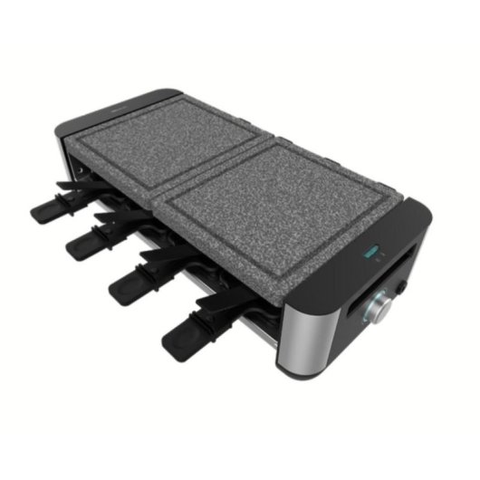 Parrilla de interior Cecotec Cheese&Grill 16000 Inox AllStone piedra natural 1400W 8 personas