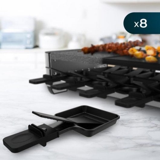 Cecotec Raclette Cheese&Grill 16000 MixGrill Raclette con Piedra Natural 1400W Negra