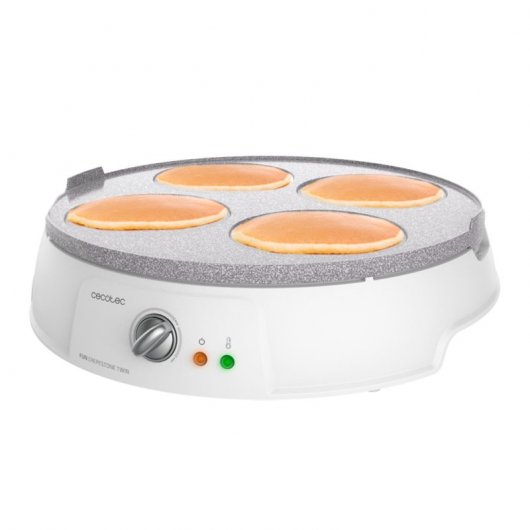 Cecotec Fun Crepestone Twin Crepera 30.5 cm 1200W Blanca