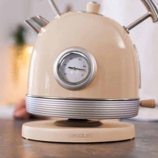 Wasserkocher Cecotec Thermosense 420 Vintage 1,8L 2200W Edelstahl Beige