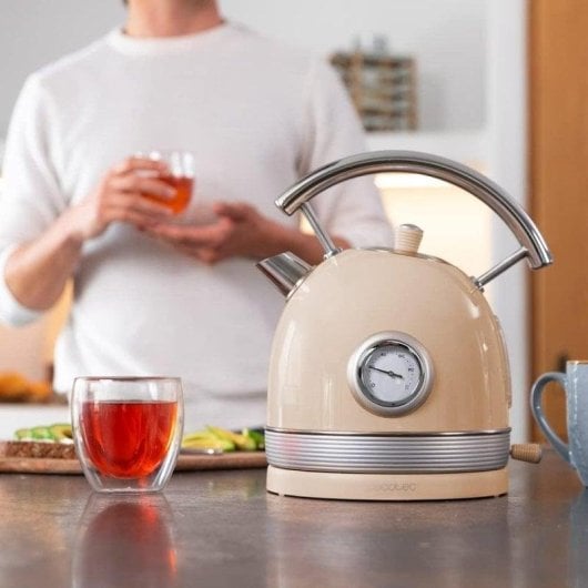 Wasserkocher Cecotec Thermosense 420 Vintage 1,8L 2200W Edelstahl Beige