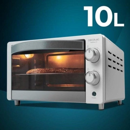 Horno elétrico Cecotec Bake&Toast 1090 White 10L Branco porta dupla acessórios