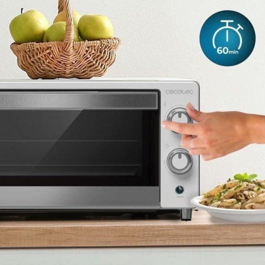 Mini Forno Cecotec Bake&Toast 1090 White 10L 1000W Temporizador Vidro Duplo Branco