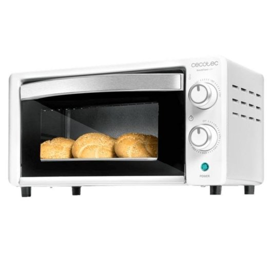 Mini Forno Cecotec Bake&Toast 1090 White 10L 1000W Temporizador Vidro Duplo Branco