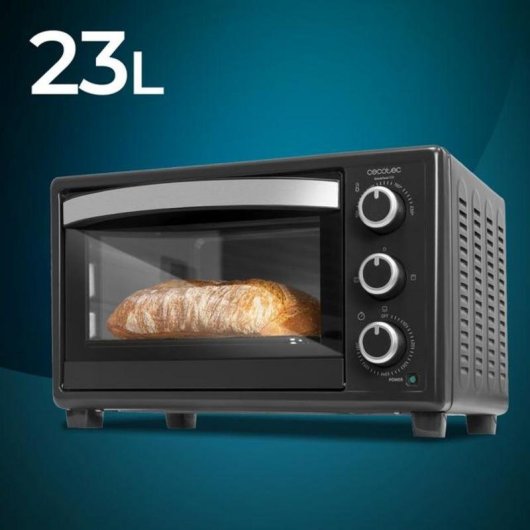 Mini Forno Cecotec Bake&Toast 2300 Black 23L 1500W Vidro Duplo Preto