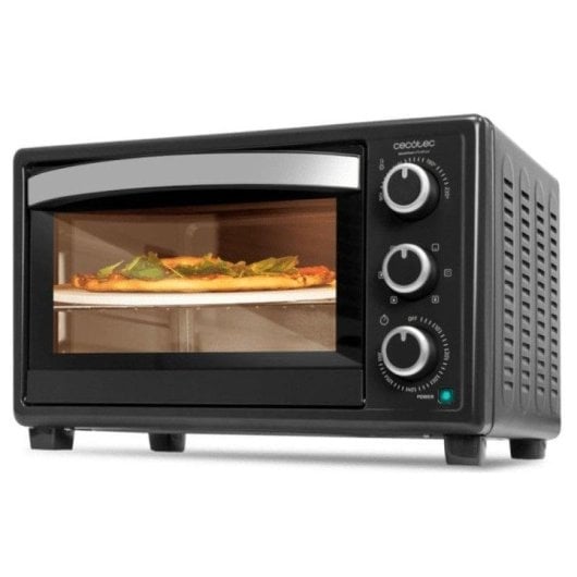 Horno eléctrico Cecotec Bake&Toast 2600 Black 4Pizza 26 L Preto con pedra para pizza