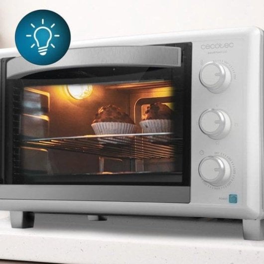 Horno elektrisch Cecotec Bake&Toast 2600 White 26L Weiß mit Pizza-Stein