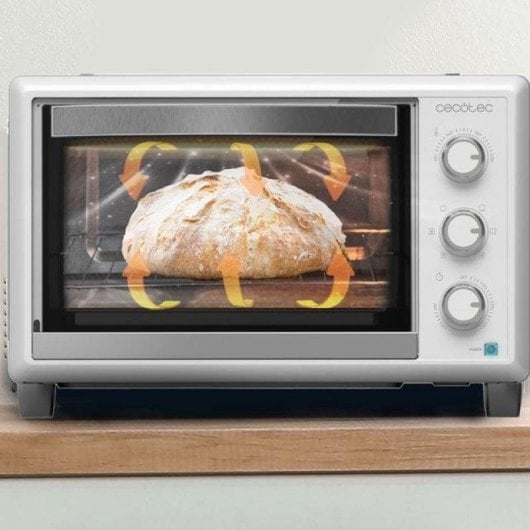 Horno elektrisch Cecotec Bake&Toast 2600 White 26L Weiß mit Pizza-Stein