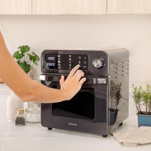 Horno électrique Cecotec Bake&Fry 1500 Touch 15L Inox avec écran tactile et accessoires