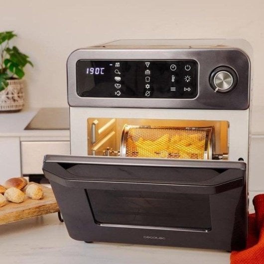 Cecotec Bake&Fry 1500 Touch Horno Freidora de Aire de Sobremesa 15L 1700W Acero Inoxidable