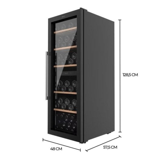 Weinkühlschrank Cecotec GrandSommelier Duo 77000 Black 77 Flaschen LED Touch