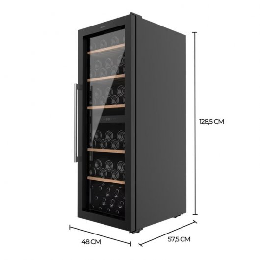 Cecotec GrandSommelier Duo 77000 Cave à Vin Noir 77 Bouteilles F Noir