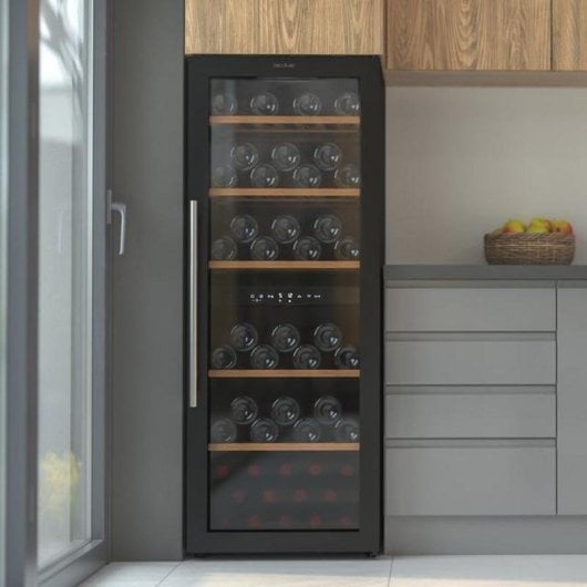 Weinkühlschrank Cecotec GrandSommelier Duo 77000 Black 77 Flaschen LED Touch