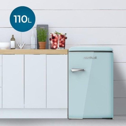 Réfrigérateur Mini Vintage Cecotec Bolero CoolMarket TT Origin 110 Defrost 90 cm 110 L E Bleu