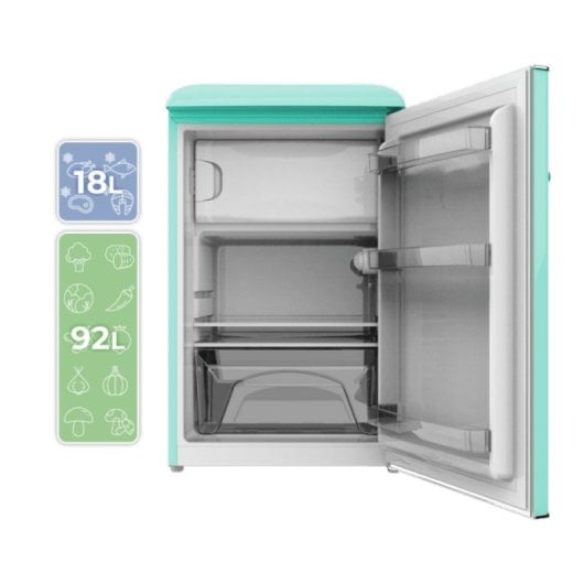 Cecotec Bolero CoolMarket TT Origin 110 Frigorífico Mini E Azul Turquesa