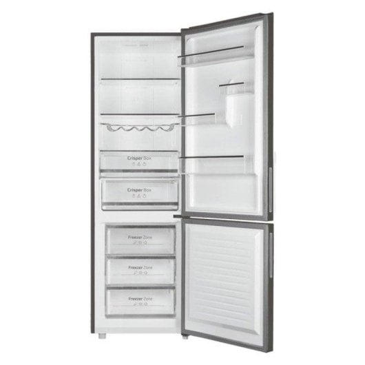 Frigorífico Combi Cecotec Bolero CoolMarket Combi 322 Total No Frost 185cm 322L D Gris Cristal