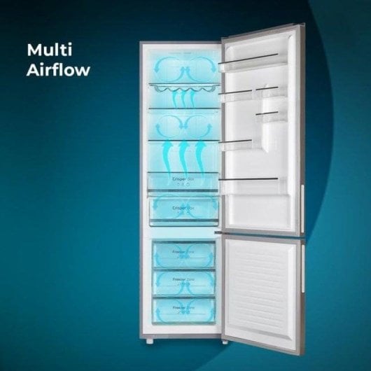 Cecotec Bolero CoolMarket Combi 356 Frigorífico Combi No Frost D Gris Cristal