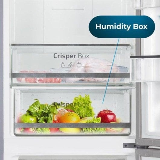 Cecotec Bolero CoolMarket Combi 356 Frigorífico Combi No Frost D Gris Cristal