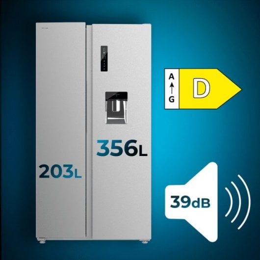 Cecotec Bolero CoolMarket SBS 559 Frigorífico Americano Side By Side No Frost D Acero Inoxidable